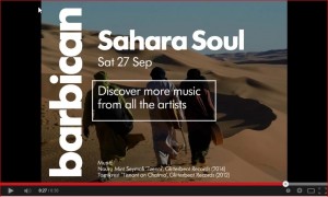 Sahara Soul screenshot Barbican Video